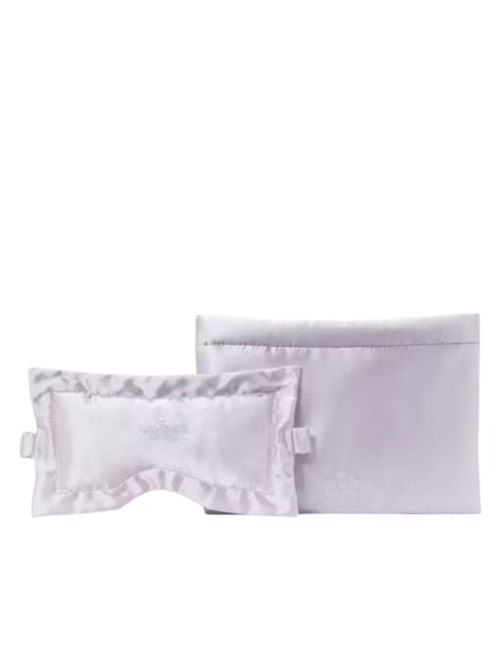 NEW Kate Spade New York Faux Silk Padded Sleep Eye Mask & Pouch Set Light Lilac